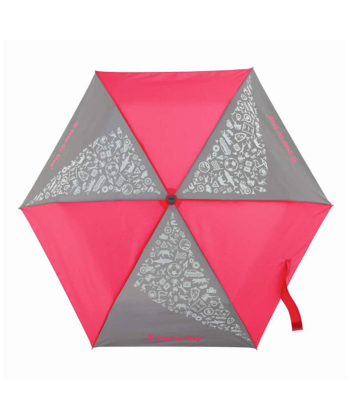 Step by Step doppler Regenschirm mit Neon Fabric und reflektierendem Print