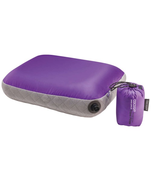 purple/grey - Cocoon Air Core Pillow Ultralight 28 x 38 cm