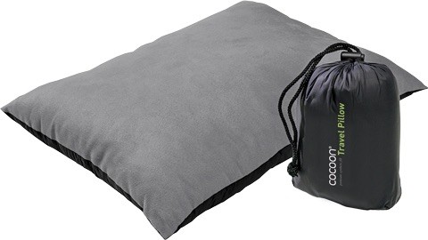 Cocoon Travel Pillow Nylon/Mikrofaserhülle synthetische Füllung 25x35 cm charcoal/smoke grey
