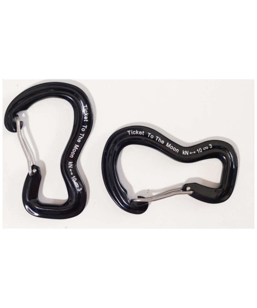 Ticket To The Moon Pair of Aluminium A-6061 carabiners (1000 Kg - 10 KN)
