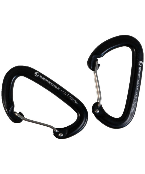 Ticket To The Moon Pair of Aluminium AL-7075 High Strength carabiners (2200 Kg - 22 KN)